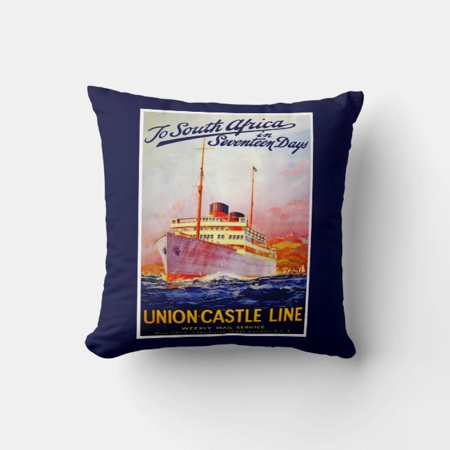 To South Africa in 17 Days Throw Pillow (Front)