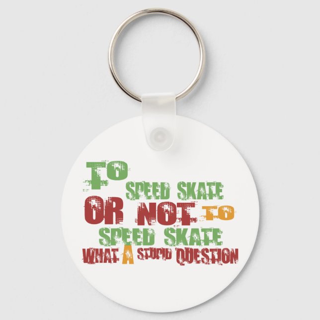 To Speed Skate Keychain (Front)