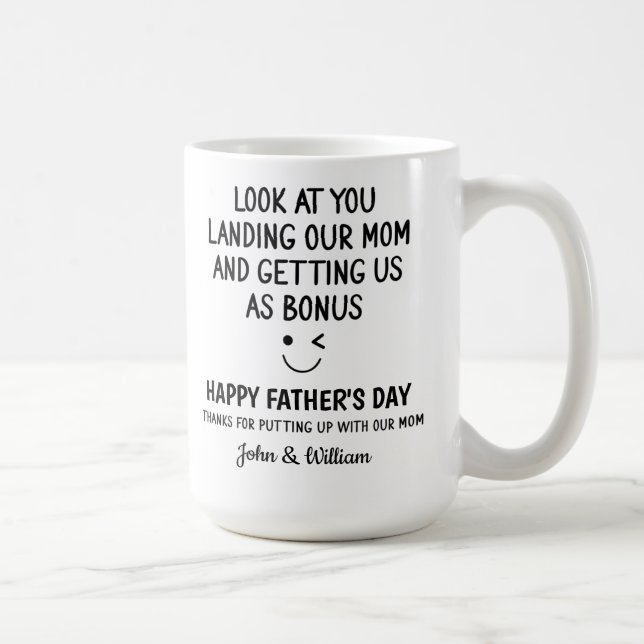 To step dad Look at you landing our mom  Coffee Mug (Right)