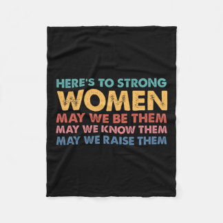 To Strong Women Inspirational Intersectional Femin Fleece Blanket