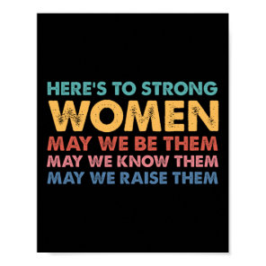 To Strong Women Inspirational Intersectional Femin Poster