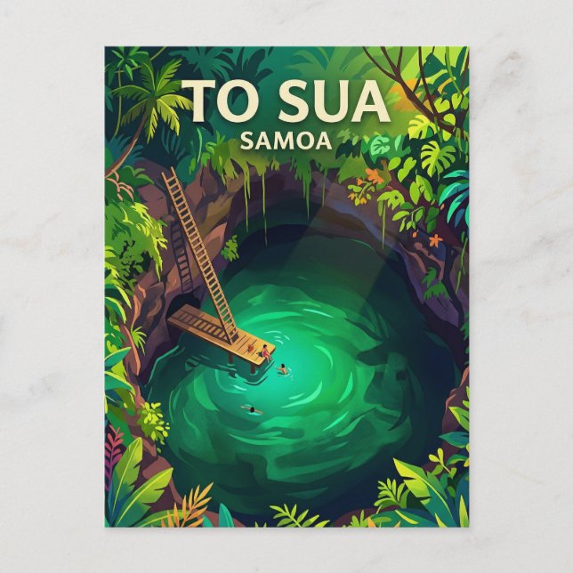 To Sua Ocean Trench Samoa Postcard (Front)