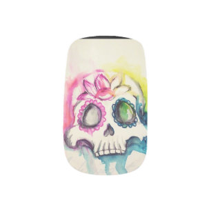 to sugar skull MGP art for nails Minx Nail Wraps