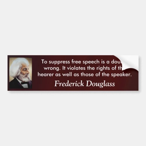 To suppress free speech bumper sticker