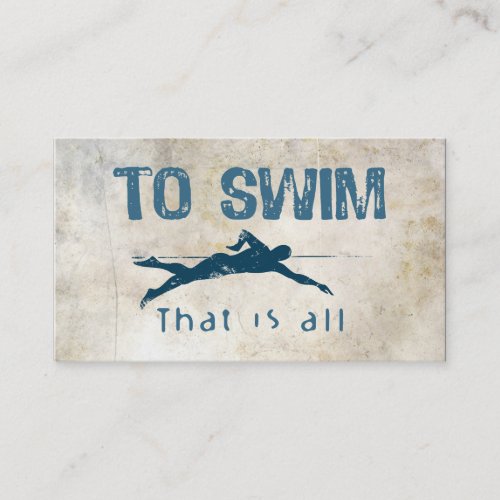 To Swim Business Card Template