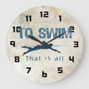 To Swim Large Clock
