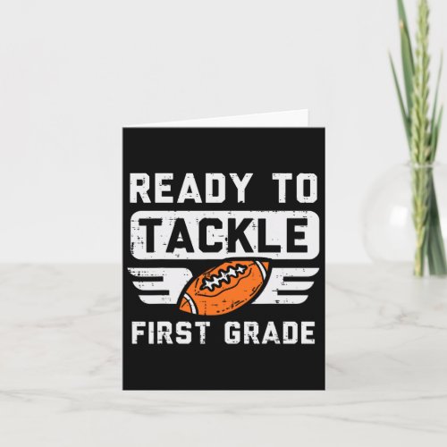 To Tackle 1st Grade Football First Day Of School S Card