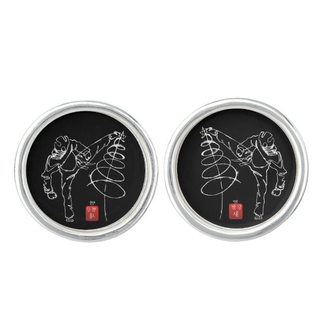 TO TAKE DOWN A STAR WAY TKD CUFFLINKS (Front)