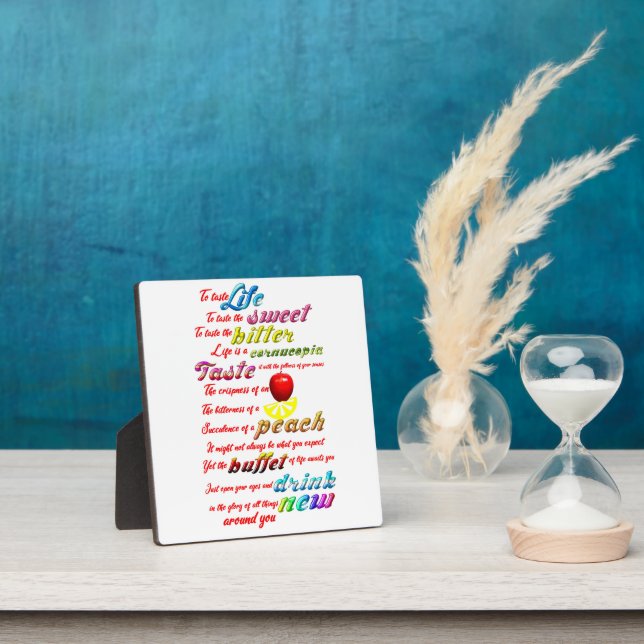 To Taste Life  Plaque (Insitu)