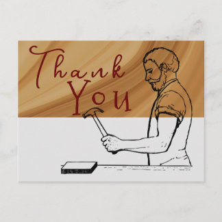 To thank for a carpenter postcard