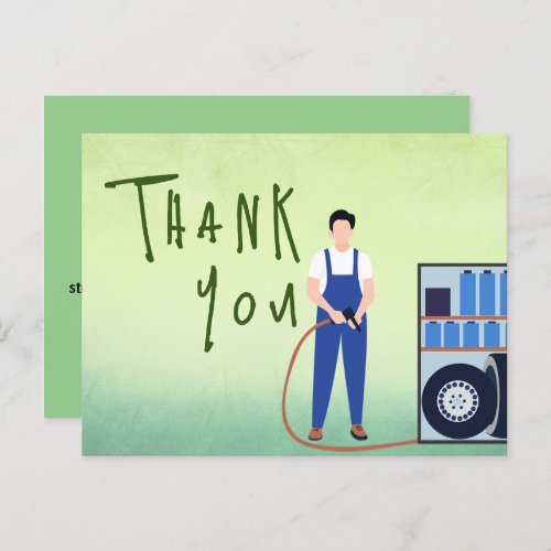 To thank for a mechanic postcard
