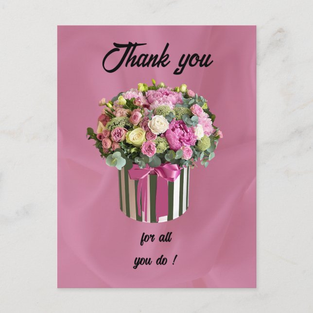 To Thank you on Administrative Professional's Day Postcard (Front)