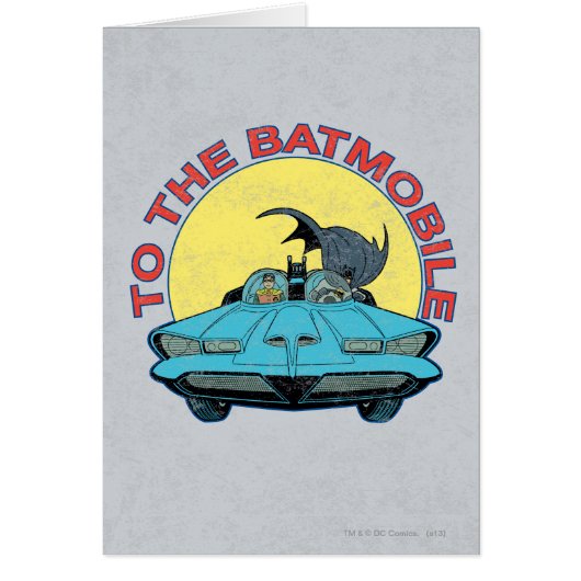 To The Batmobile - Distressed Icon Cards (Front)