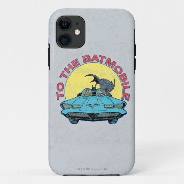 To The Batmobile - Distressed Icon Case-Mate iPhone Case (Back)