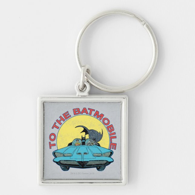 To The Batmobile - Distressed Icon Keychain (Front)