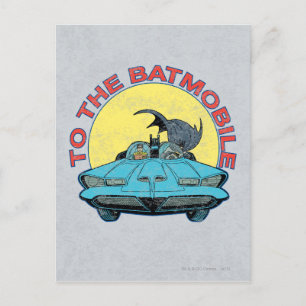 To The Batmobile - Distressed Icon Postcard