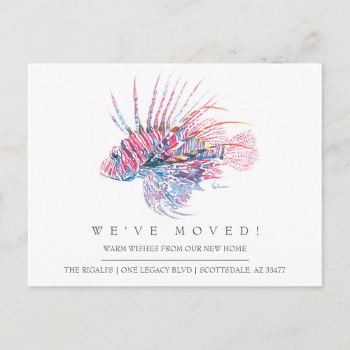 To The Beach New Home Moving Announcement Postcard