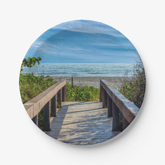 To The Beach Paper Plates (Front)