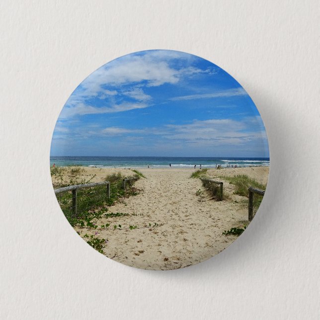 To the Beach Pinback Button (Front)