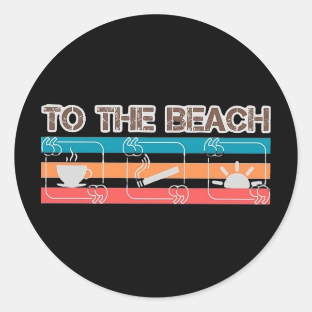 To the beach Sticker (Front)