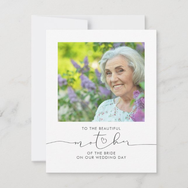 To The Beautiful Mother Of The Bride Wedding Photo (Front)