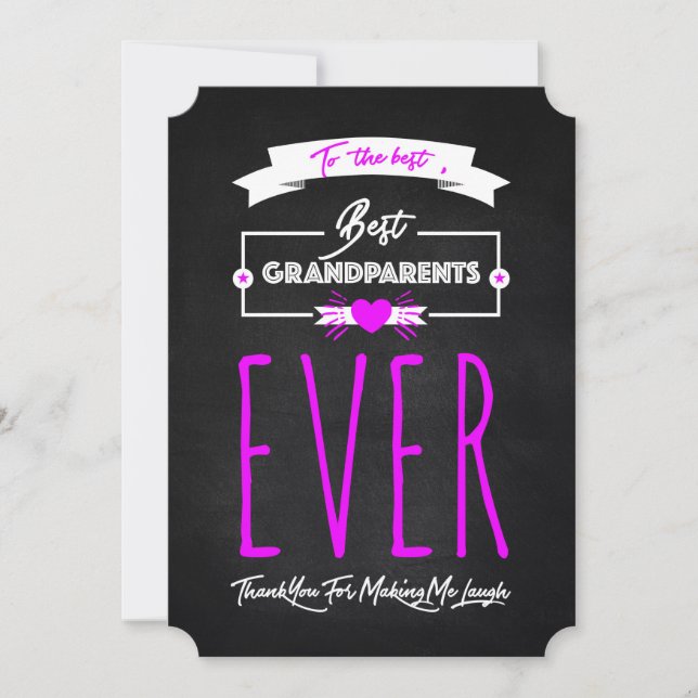 To the best, best grandparents ever, thankyou thank you card (Front)
