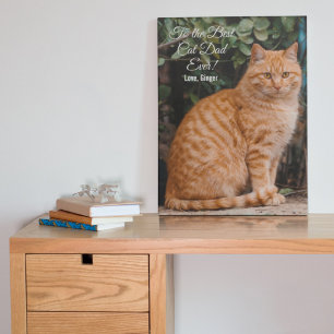 To the Best Cat Dad Ever Custom Photo Acrylic Print