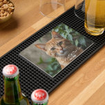 To the Best Cat Dad Ever Custom Photo Bar Mat<br><div class="desc">Celebrate that Cat Dad in your life with this customizable photo Bar Mat. Design features your photo with the phrase “To the Best Cat Dad Ever!” Love (Cat’s Name). Photo and text can be edited from the product page or to change font styles or colors and to move text around,...</div>