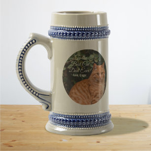 To the Best Cat Dad Ever Custom Photo Beer Stein