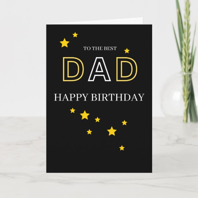 To The Best Dad Happy Birthday Card (Front)