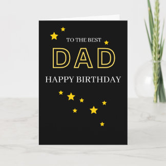 To The Best Dad Happy Birthday Card