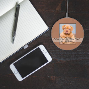 To the Best Dog Mom Custom Photo Wireless Charger