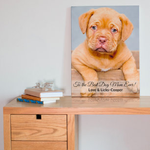 To the Best Dog Mom Ever Custom Photo & Text Acrylic Print
