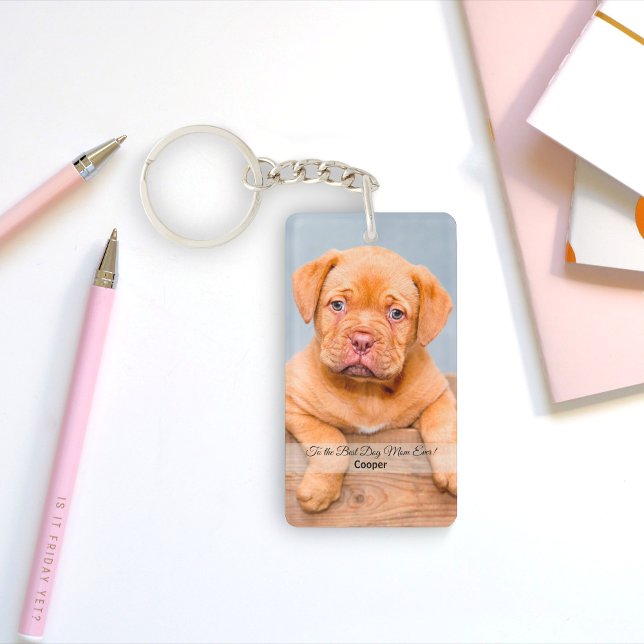 To the Best Dog Mom Ever CustomPhoto Keychain (Creator Uploaded)