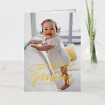 To The Best Mom Script | Photo Happy Mother's Day Foil Holiday Card<br><div class="desc">Happy Mother's Day to the best mom! A beautiful gold foil mother's day card featuring whimsical modern calligraphy. Personalize this elegant photo Mother's day card by adding names and messages.</div>