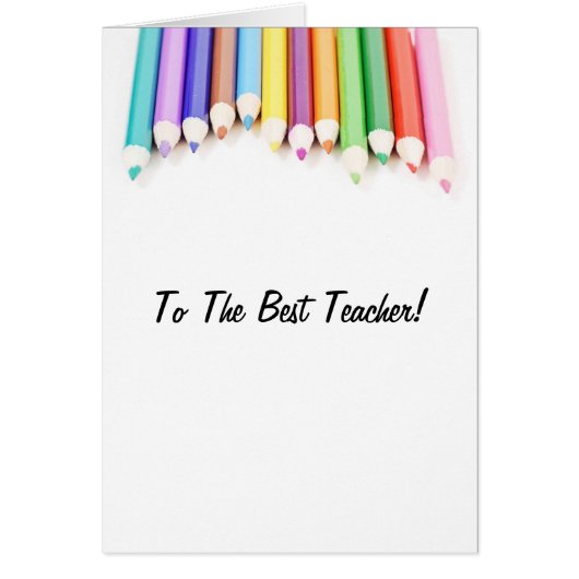 To The Best Teacher Cards (Front)