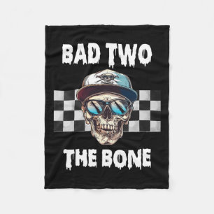 To The Bone Birthday Halloween Skeleton Boy Toddle Fleece Blanket