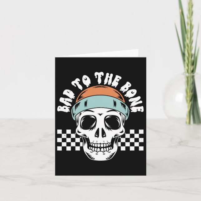 To The Bone Skeleton Halloween Two Birthday Toddle Card (Front)