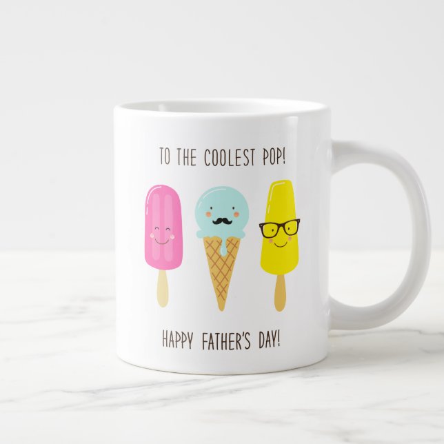 To The Coolest Pop - Father's Day Giant Coffee Mug (Right)