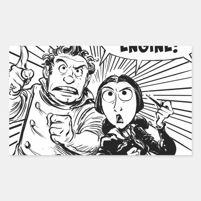 To The Difference Engine Panel Rectangular Sticker (Front)