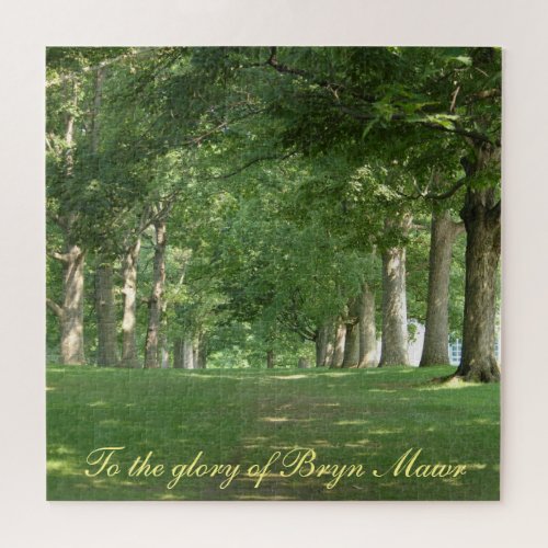 To the Glory of Bryn Mawr Senior Row trees Jigsaw Puzzle