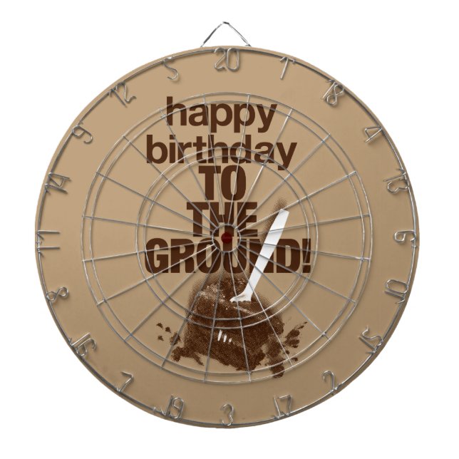 To the Ground Dartboard With Darts (Front)