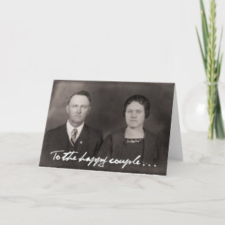 To the happy couple.  Greeting Card. Card