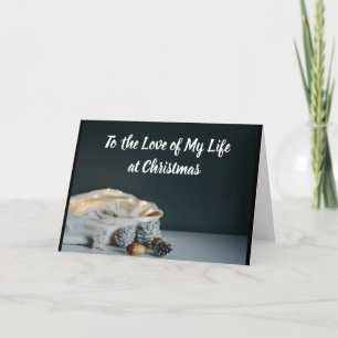 TO THE **LOVE OF MY LIFE** AT CHRISTMAS HOLIDAY CARD