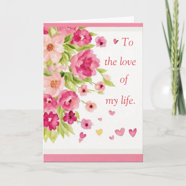 To the Love of My Life Holiday Card for Her (Front)