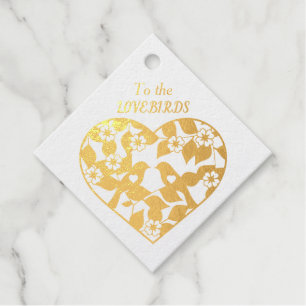 To the LoveBirds Foil Favor Tags
