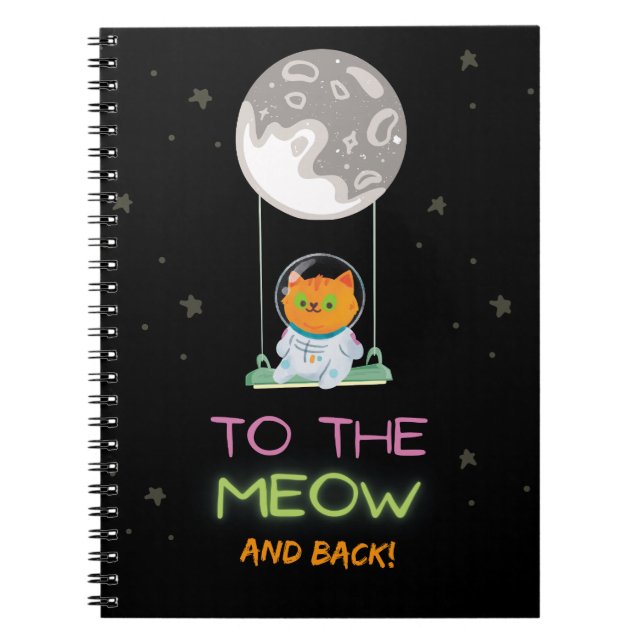 To the meow and back notebook (Front)