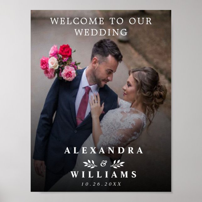 to the modern and elegant photographic Wedding Poster (Front)