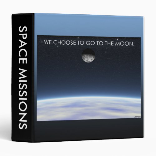 To The Moon 3 Ring Binder