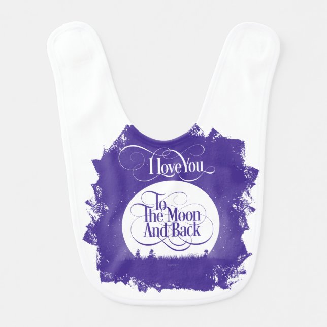 To The Moon And Back Baby Bib (Front)